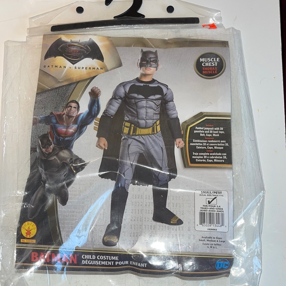 Batman costume boys 3-4 years old